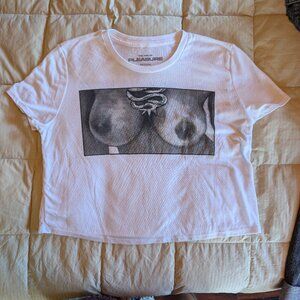 Janelle Monae Age of Pleasure crop top short sleeve shirt